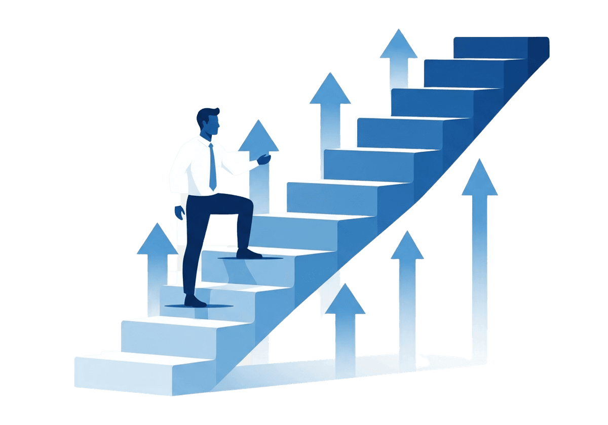 Career growth and advancement illustration