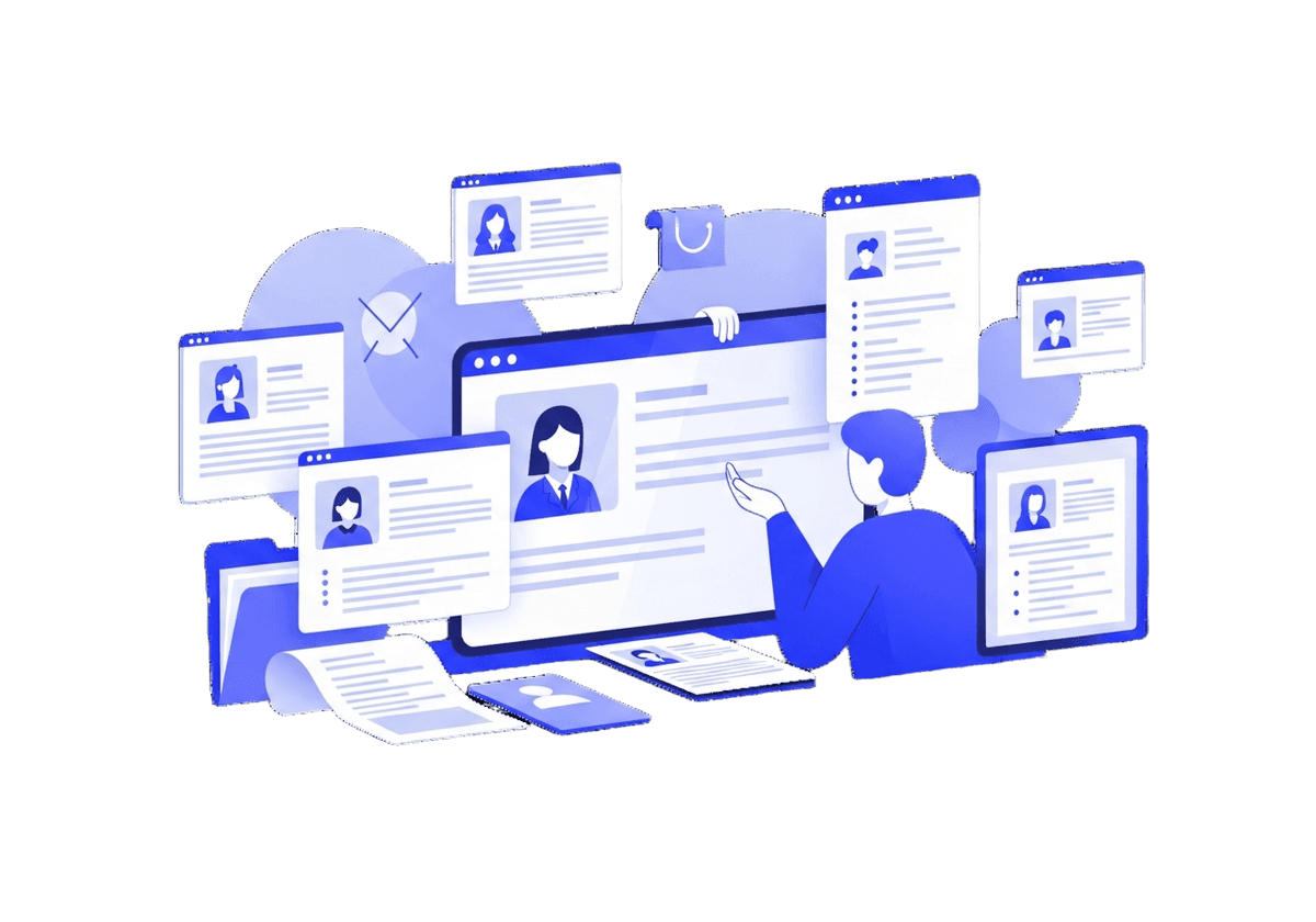 Employer hiring process illustration